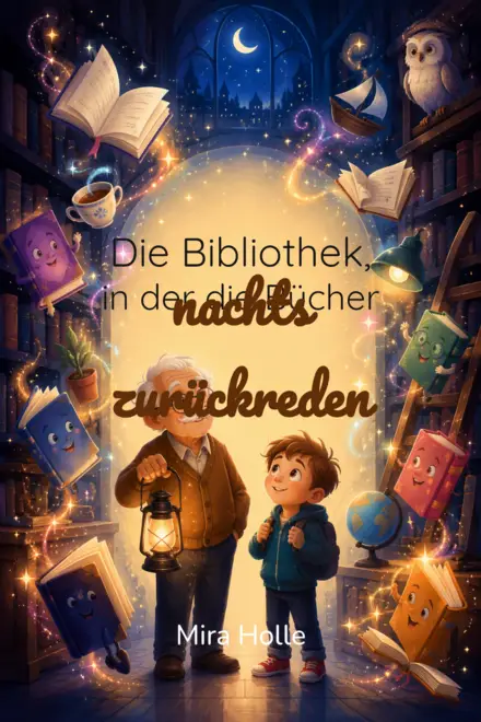Cover of Die Bibliothek, in der die Bücher nachts zurückreden